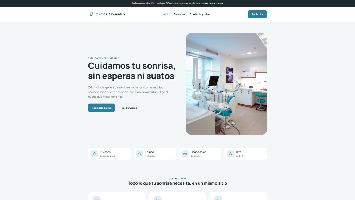 Demo de web para Clínica dental