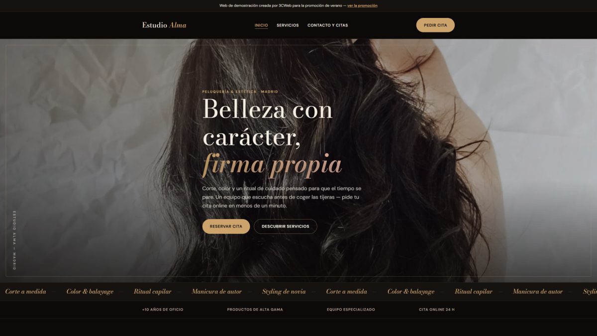 Demo de web para Peluquería